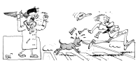 A coloring page of helping others